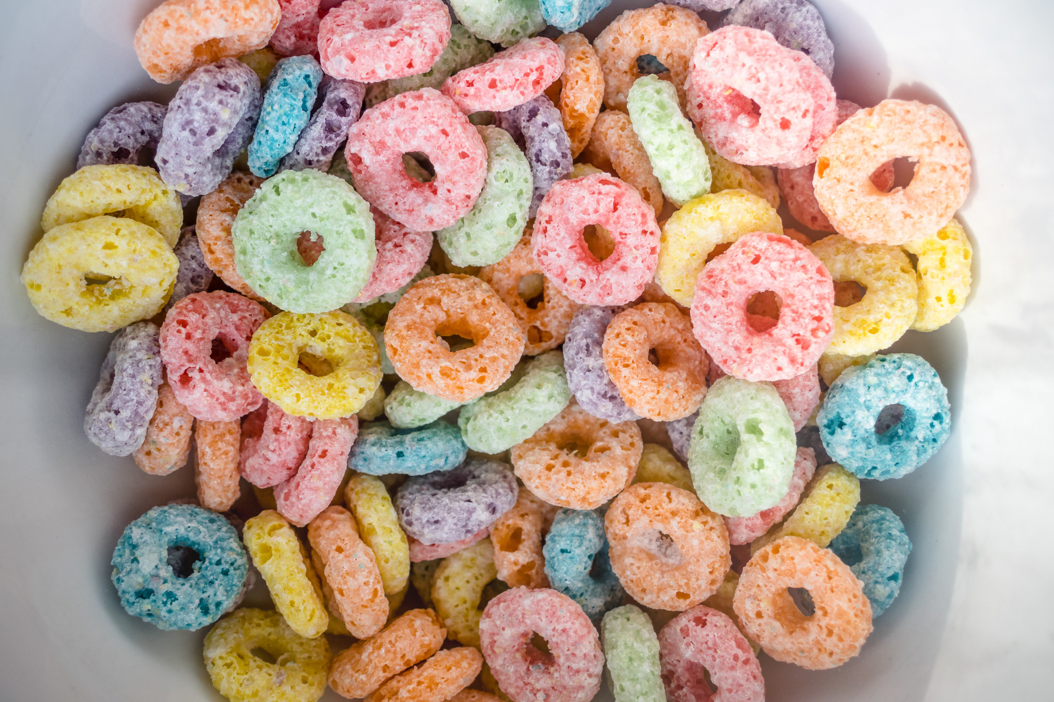 Froot Loops in a bowl.