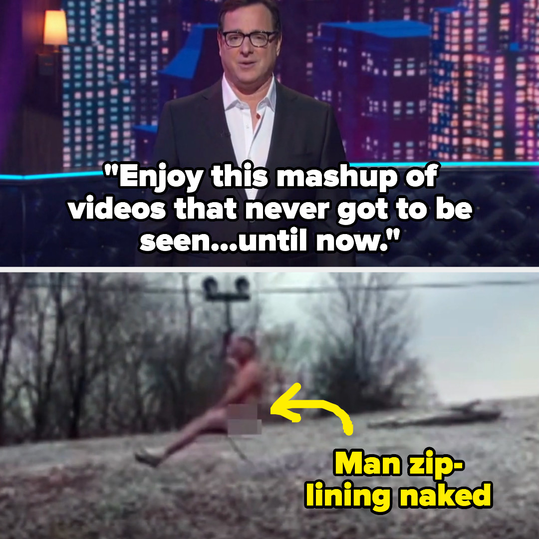 man zip-lining naked