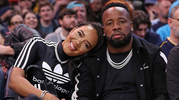 Weeks after announcing their relationship, Yo Gotti and Angela Simmons made their first public appearance together on Wednesday at the Memphis Grizzlies game.