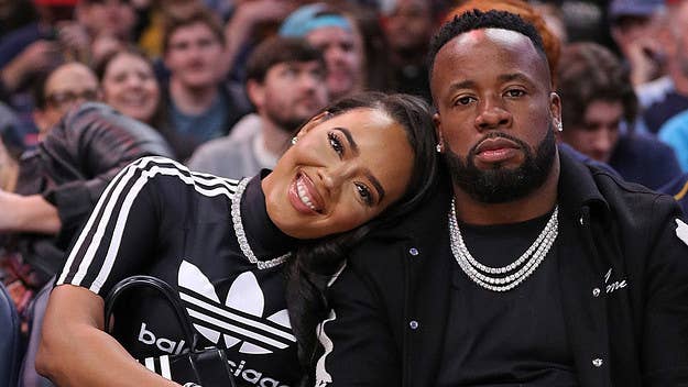Weeks after announcing their relationship, Yo Gotti and Angela Simmons made their first public appearance together on Wednesday at the Memphis Grizzlies game.
