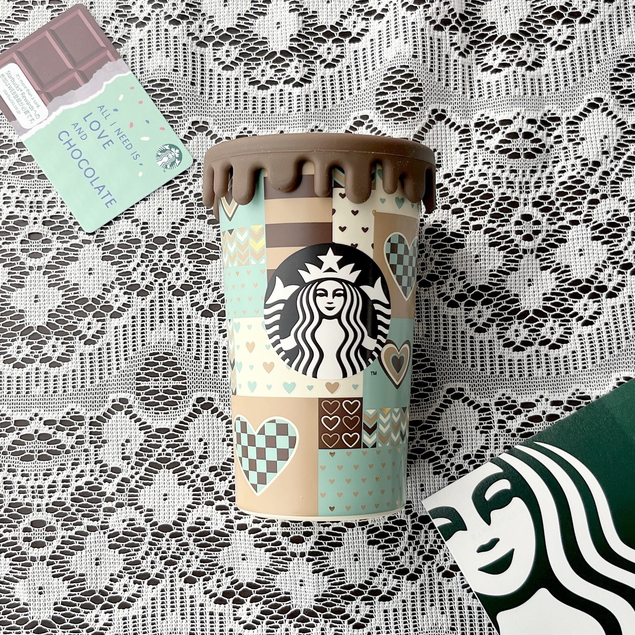 Starbucks Coffee（スターバックスコーヒー）のおすすめグッズ「バレンタイン2023シリコンリッドステンレスカップミント 355ml」