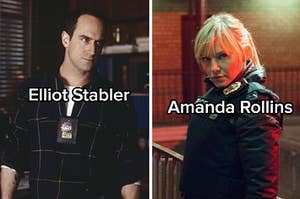 Christopher Meloni as Elliot Stabler and Kelli Giddish as Amanda Rollins