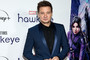 Jeremy Renner is pictured at a Hawkeye event
