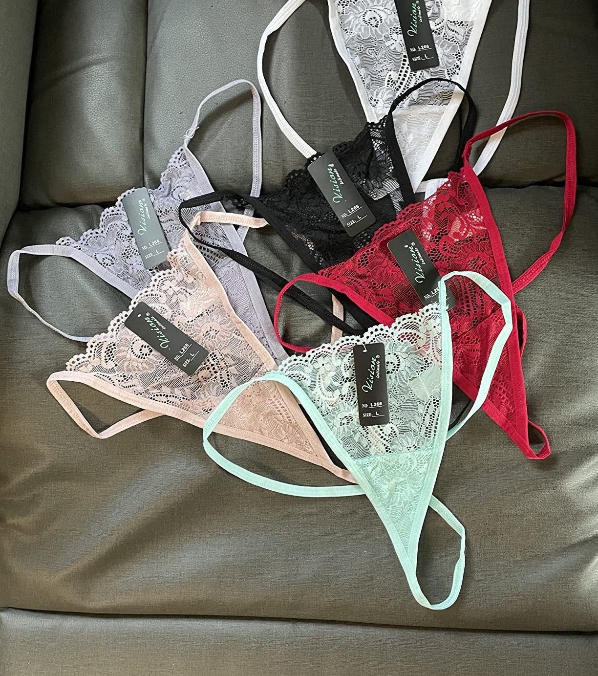 Knickers, 3 PACK Thongs, Lace Lingerie, G-string Panties. -  Canada