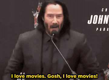 A man saying &quot;I love movies. Gosh, I love movies!&quot;