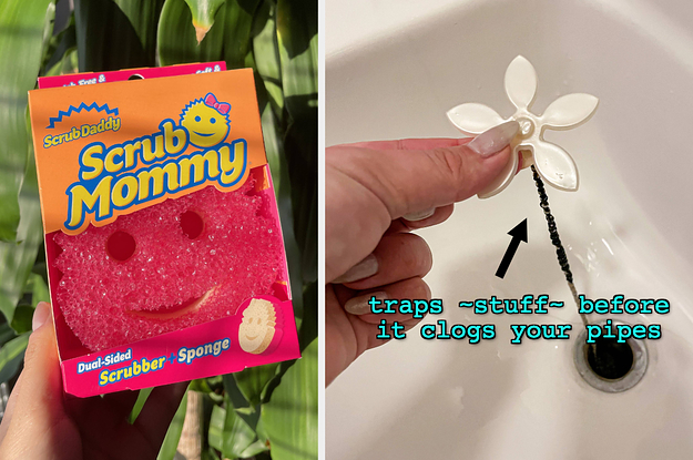 Scrub Daddy Damp Duster Dust Cleaning Sponge, Pink, 15 x 6 x 5 cm :  : Home & Kitchen