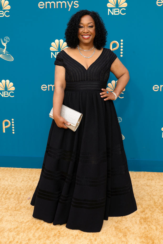 Shonda in a gown