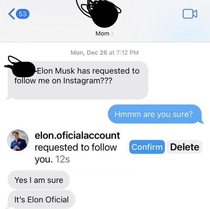 fake elon account