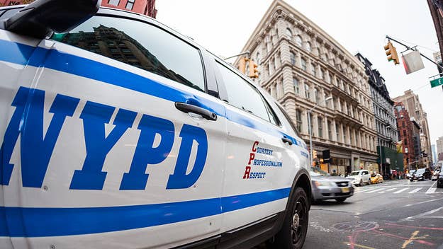 Two NYPD officers were reportedly caught having loud sex in a car parked outside a Brooklyn precinct after neighbors overheard a woman screaming.