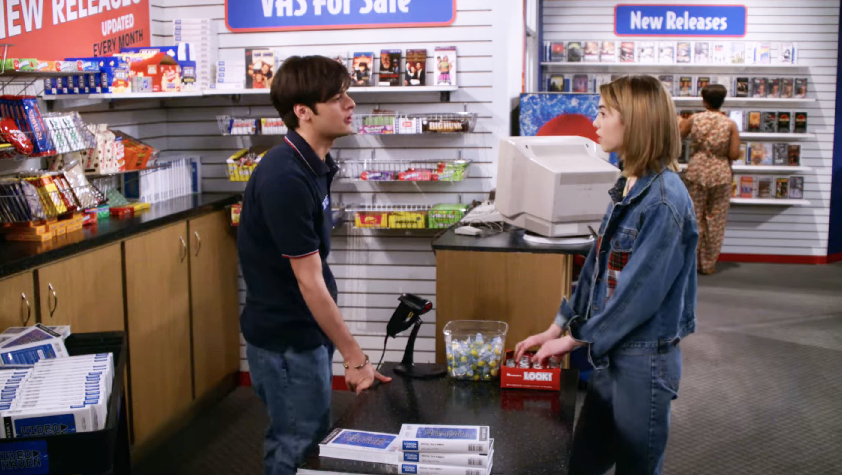 Jay and Leia in a video store