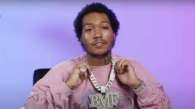 Lil Meech appeared in the latest installment of GQ's 'On The Rocks' series, revealing he dropped a whopping $500,000 on his iced-out 'BMF' chain.