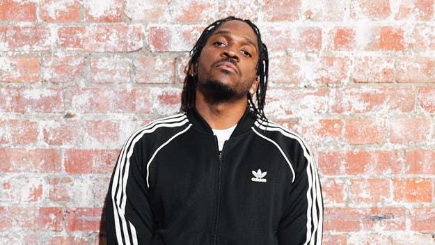 Pusha T hits Paris Fashion Week in an apparent new collaborative sneaker with Adidas, a new Samba dubbed 'THORN' in reference to his last name Thornton.