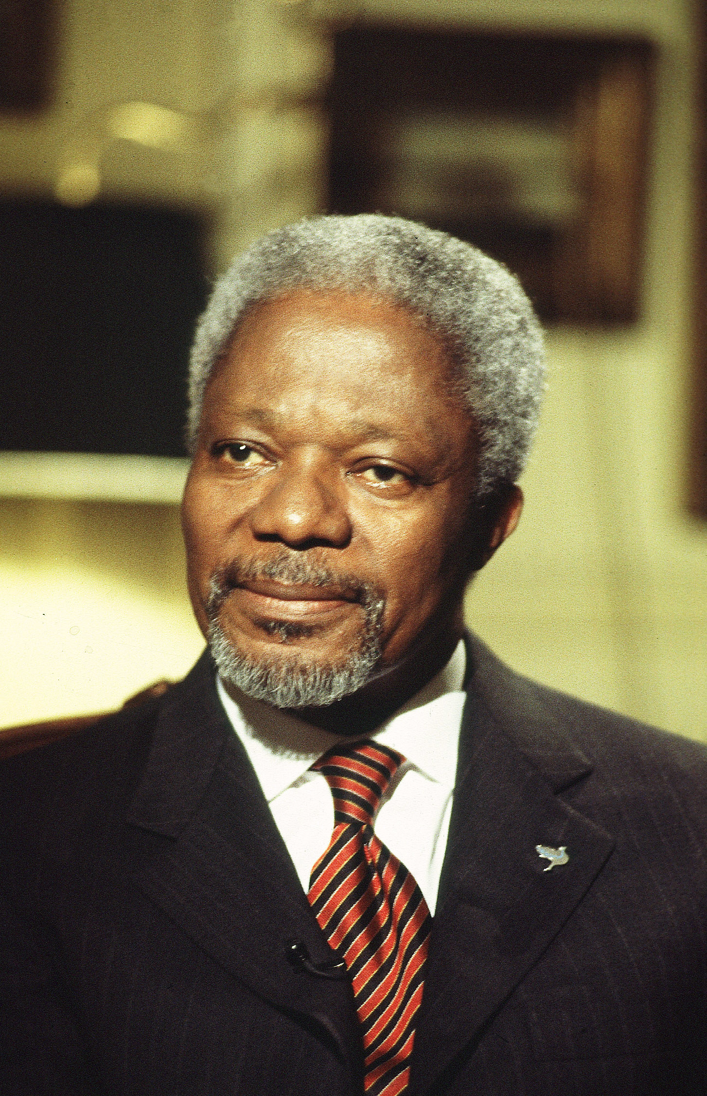 Kofi Annan poses