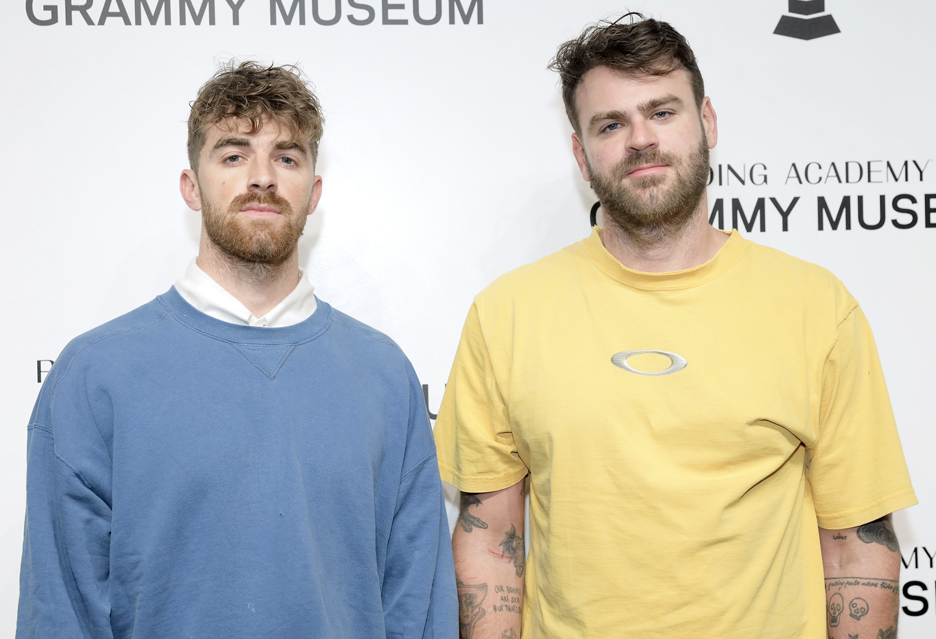 closeup of the chainsmokers