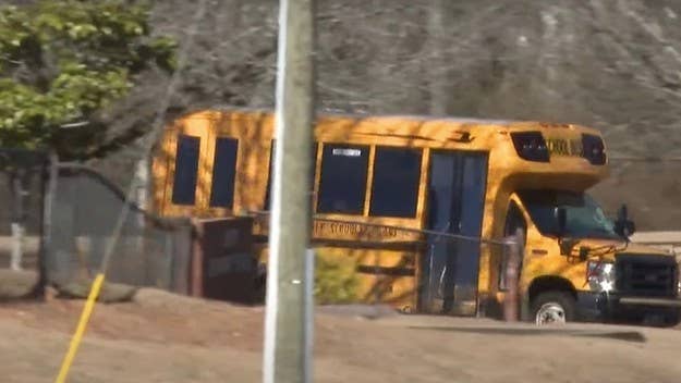 The incident took place Wednesday in Paulding County, Georgia. School officials say the substitute driver was suspended pending an internal investigation.