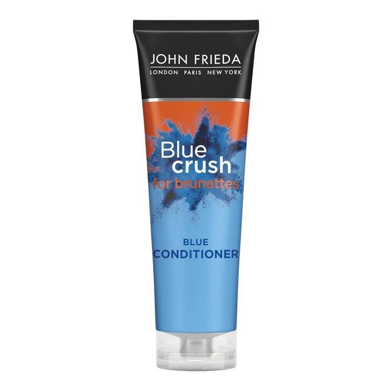 A tube of blue conditioner