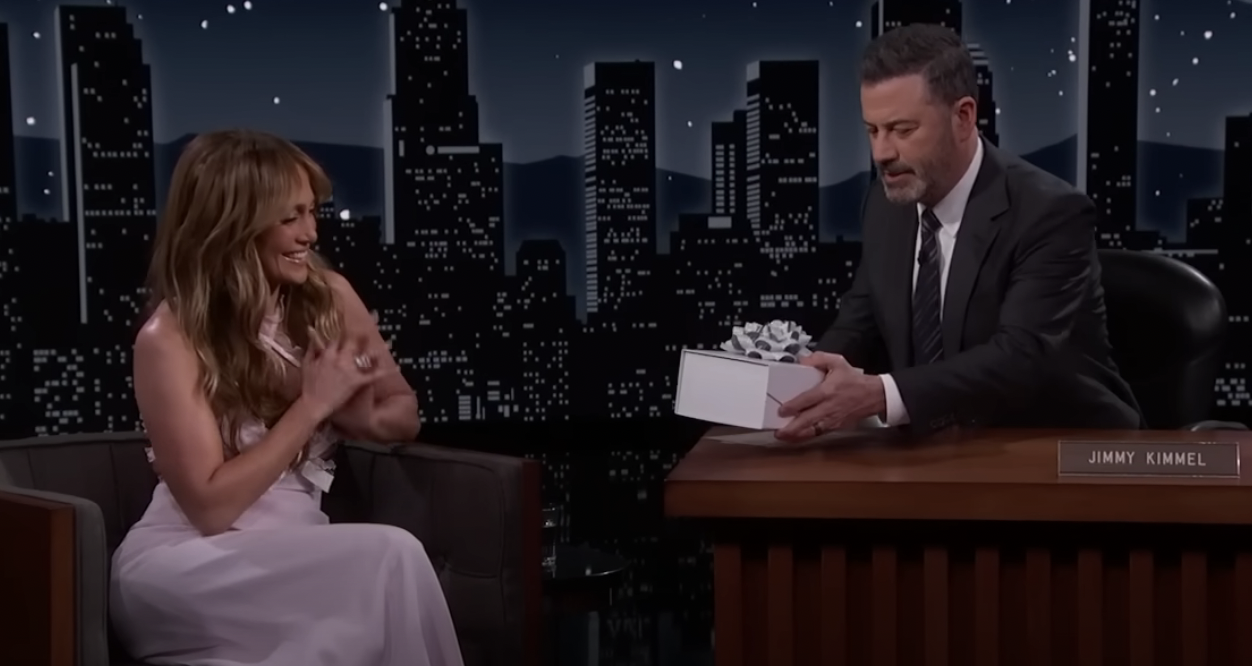Jennifer Lopez and Jimmy Kimmel