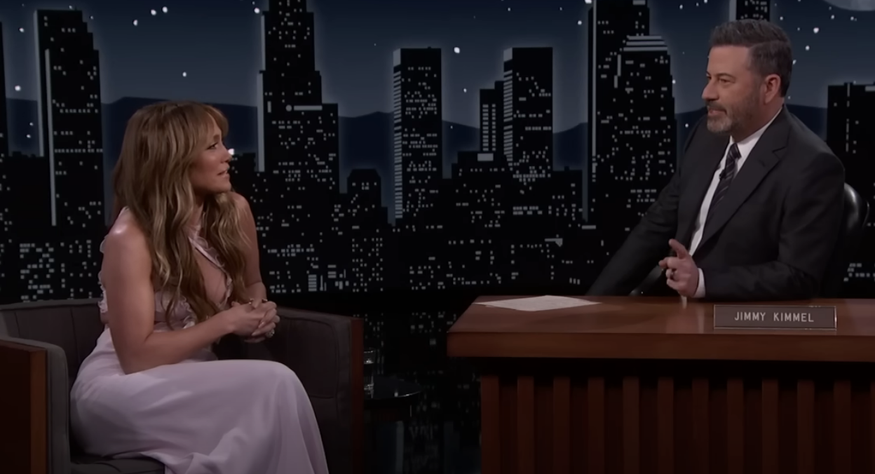 Jennifer Lopez and Jimmy Kimmel