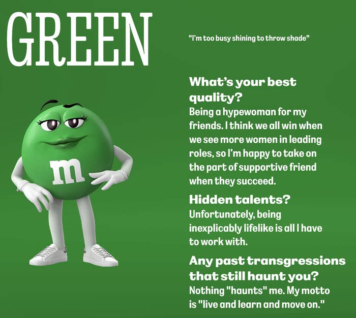 the green M&amp;M