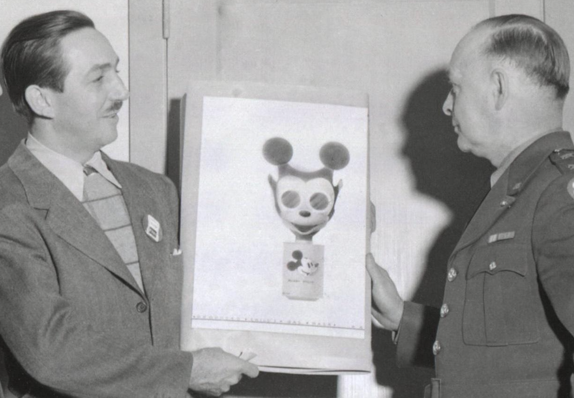 Walt Disney and a design of a Mickey Mouse gas mask