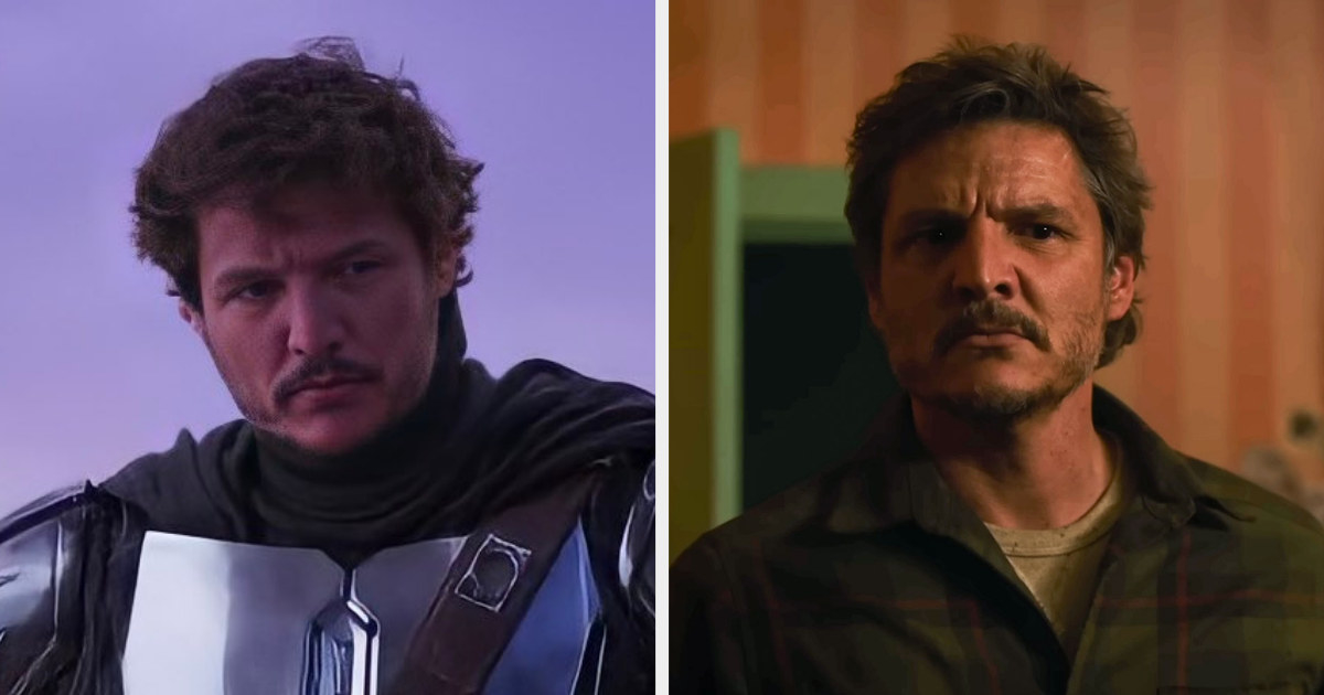 Side-by-side of Pedro Pascal in &quot;The Mandalorian&quot; and &quot;The Last of Us&quot;