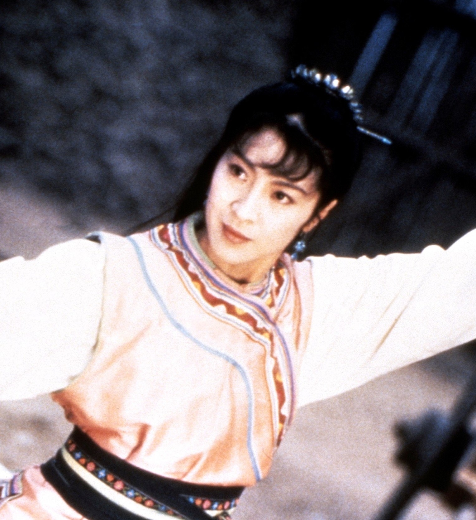 Yeoh in a fighting stance in a scene from &quot;Wing Chun&quot;