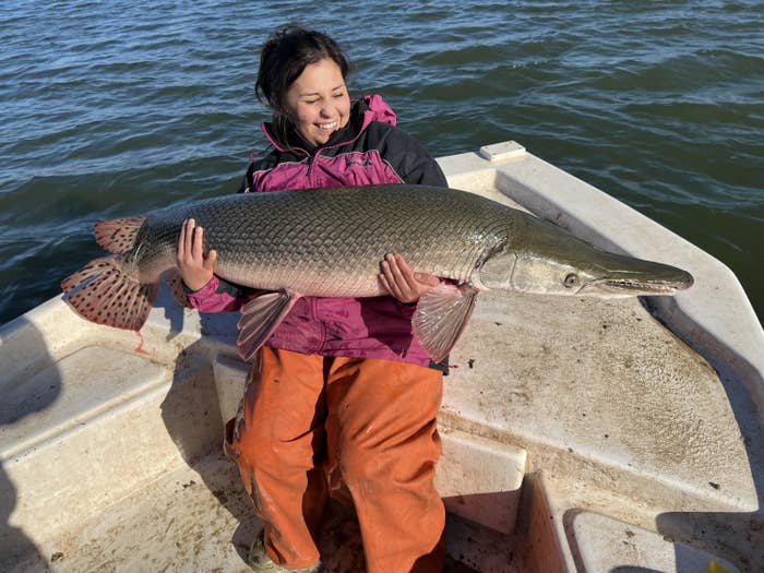Sarah Southerland poses with a large fish