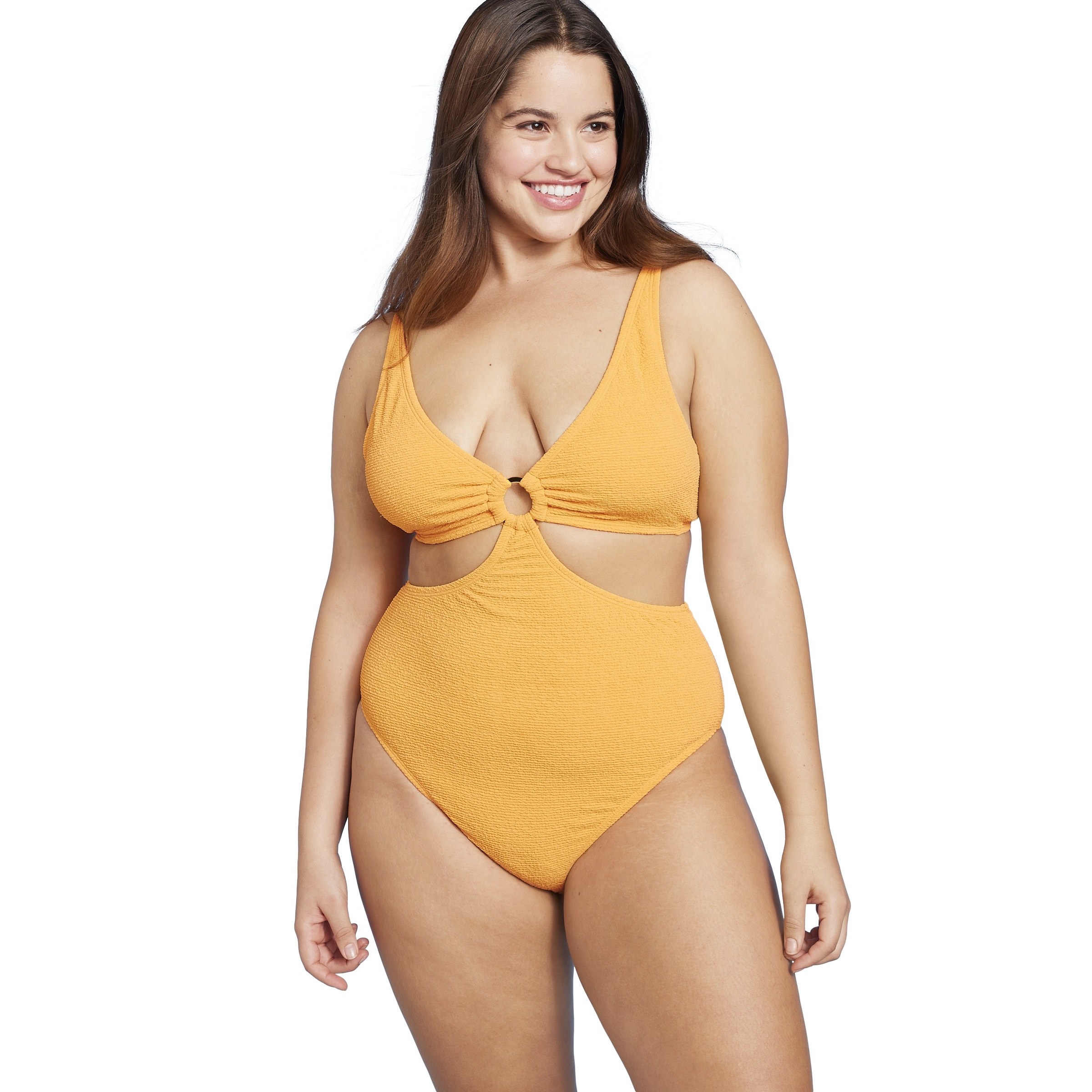 The cutout one-piece with a ring detail on the top