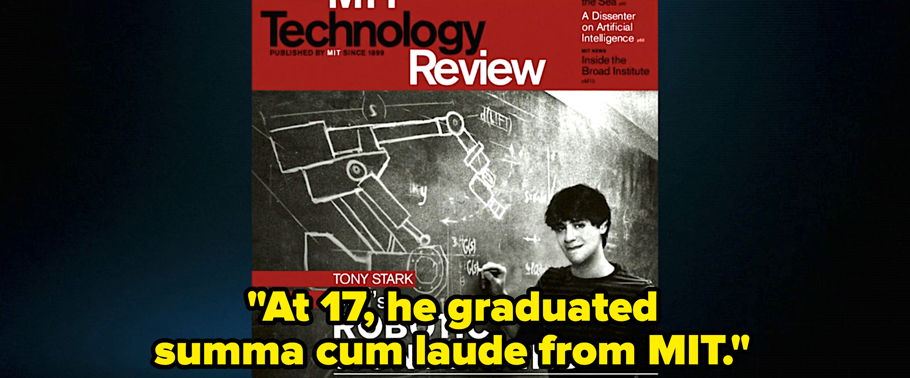 the presentation showing he graduated summa cum laude