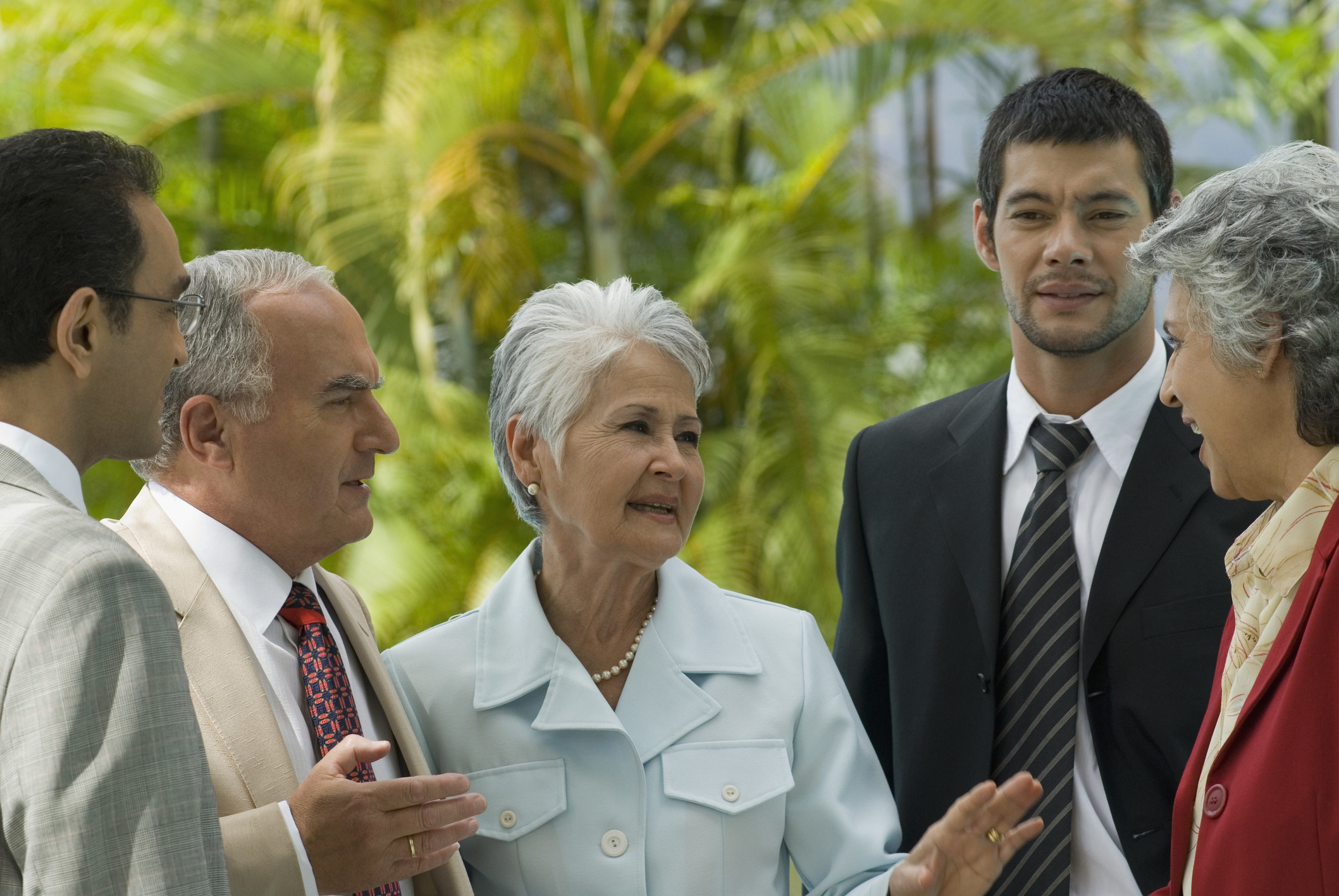 family talking