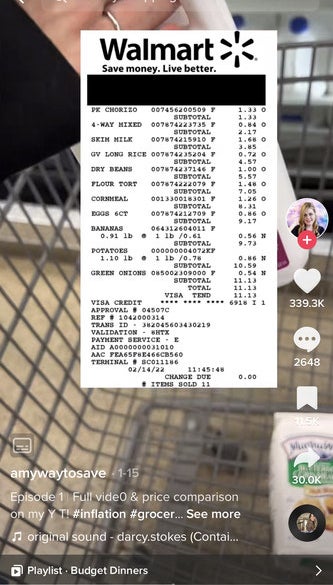 Amy's 2022 receipt