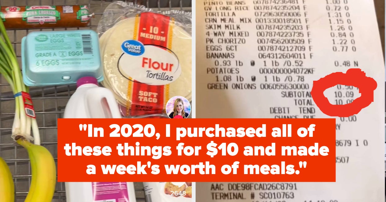 "$10 Budget, One Week Of Groceries": This Woman's $10 Grocery List From 2020 Is Now So Upsettingly Expensive
