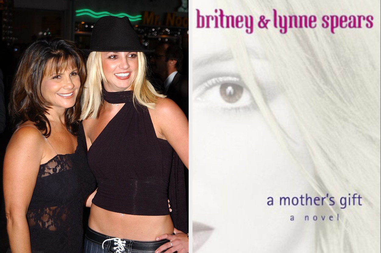 britney and her mom in the early 2000s and the book cover