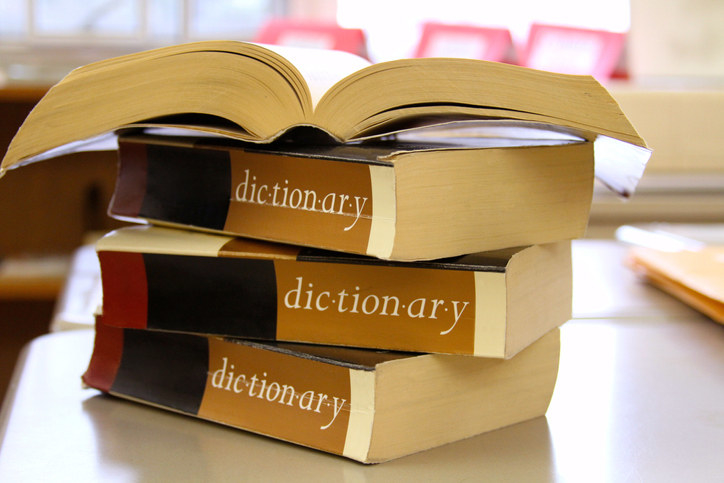 stacks of dictionaries