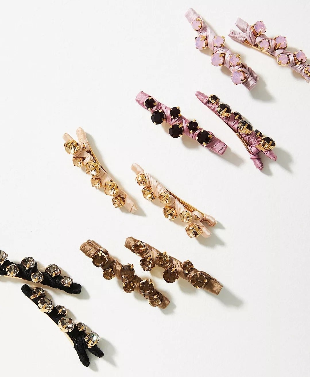 the hair pins against a plain background