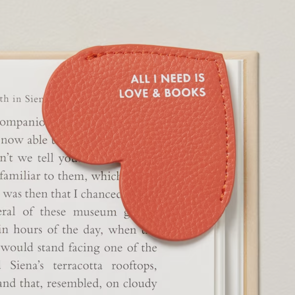 the bookmark on the corner of the book