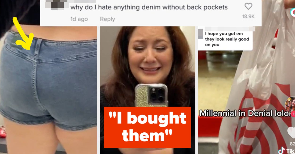 A Woman Found Jeans With No Butt Pockets Just Like In The '00s And Millennials Went From "I Hate This" To "BUY THEM" After Seeing Her Try Them On