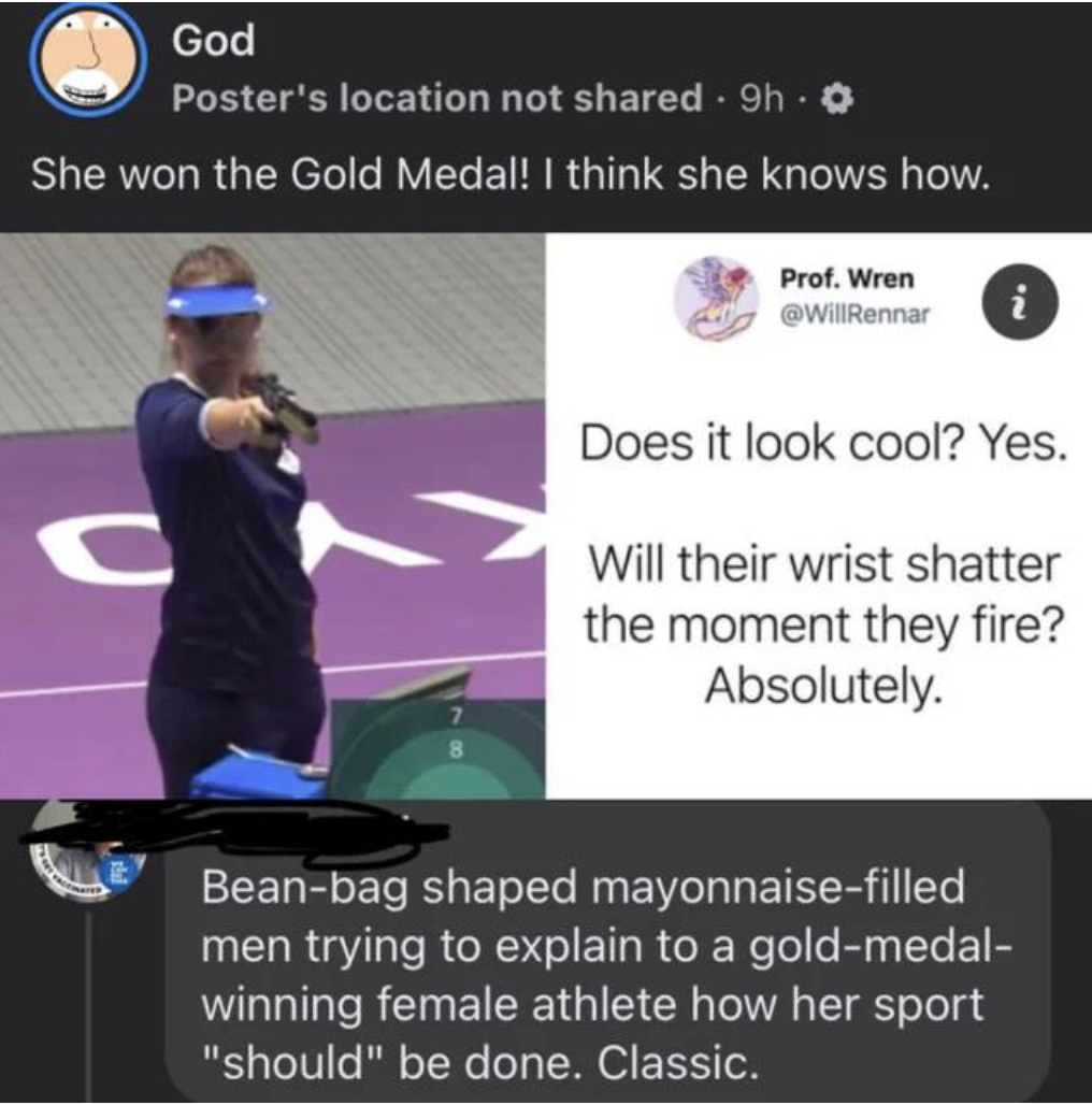 &quot;She won the gold medal. I think she knows how&quot;