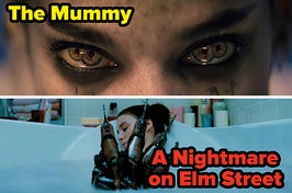 Screenshots from A Nightmare on Elm Street and The Mummy