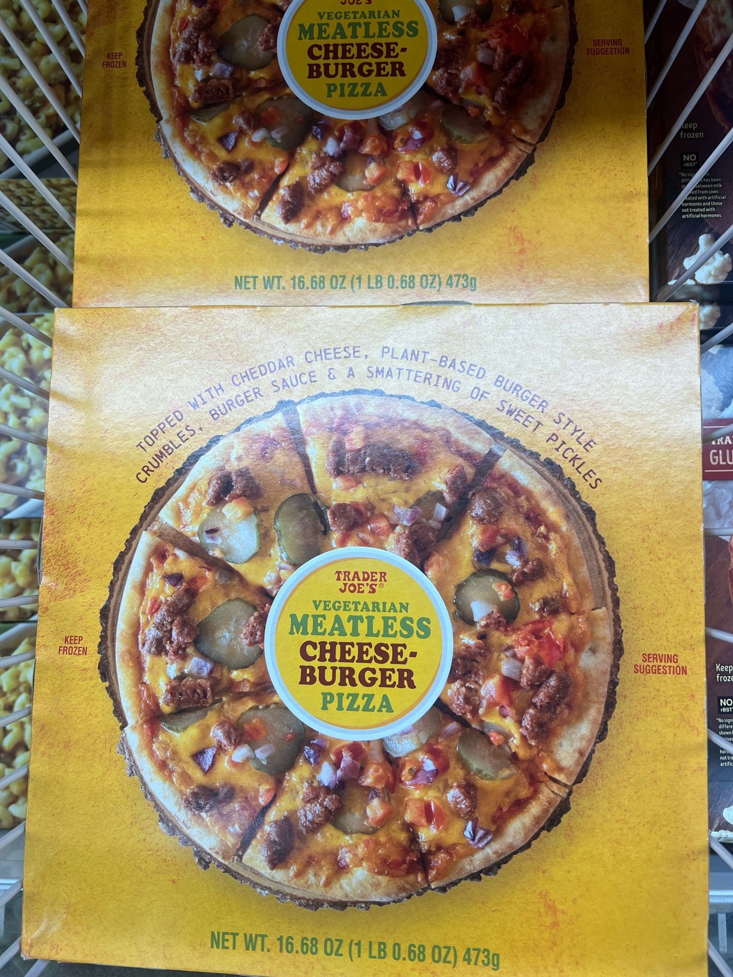 Vegetarian Meatless Cheeseburger Pizza