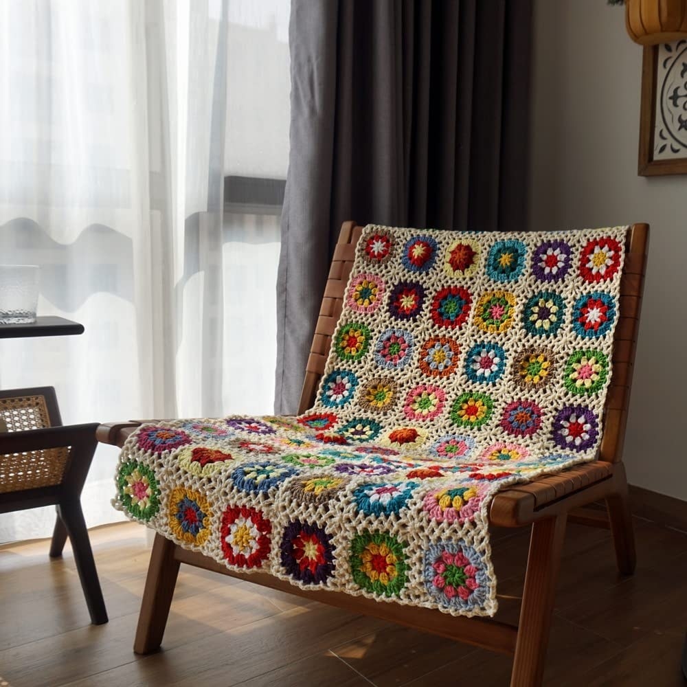 The blanket on a chair