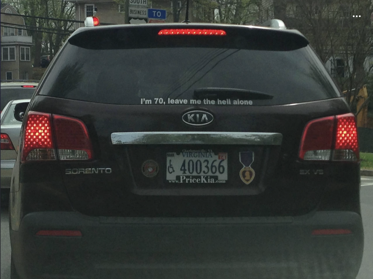 sticker that says &quot;I&#x27;m 70, leave me the hell alone&quot;
