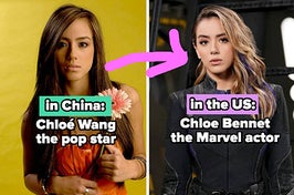 in China, she was Chloé Wang the pop star, but in the US, she's Chloe Bennet the Marvel actor