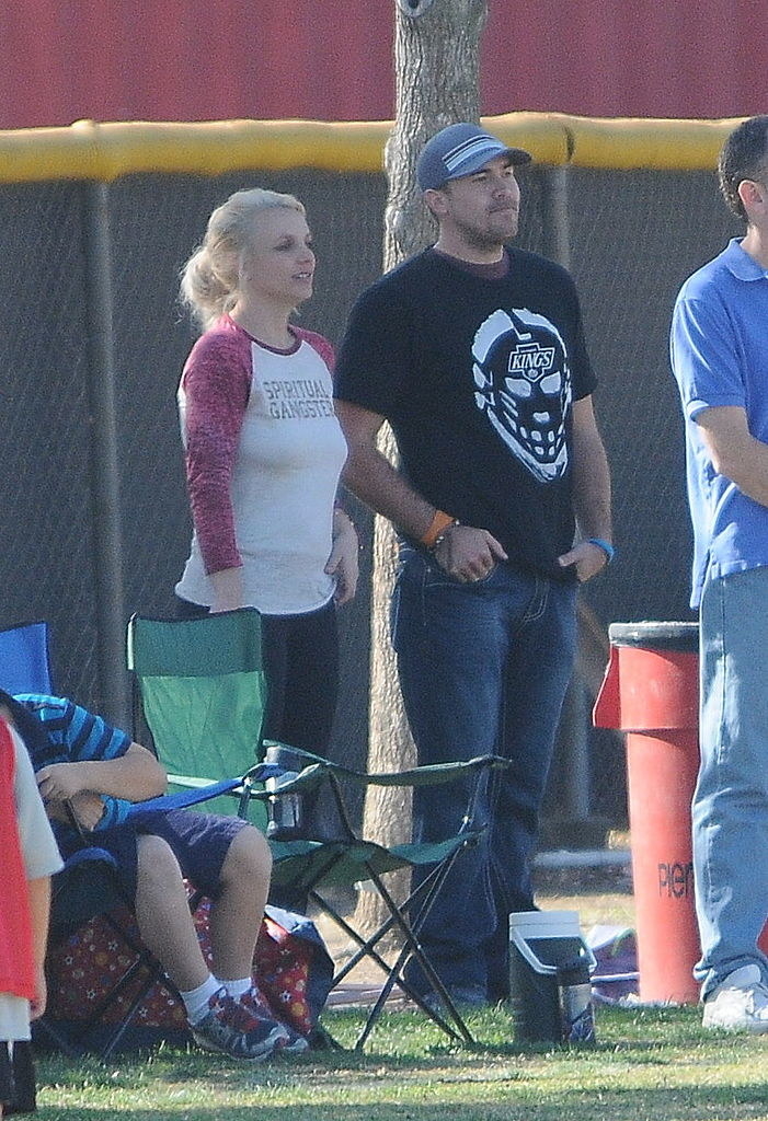Britney and David standing on grass