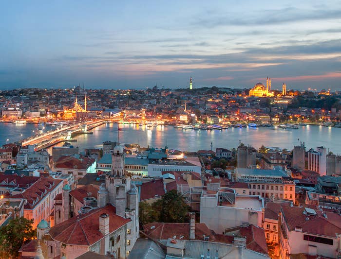 Istanbul skylight at night