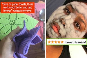 swedish dish cloths and a clay mask