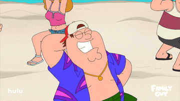 Family Guy characters dance on the beach