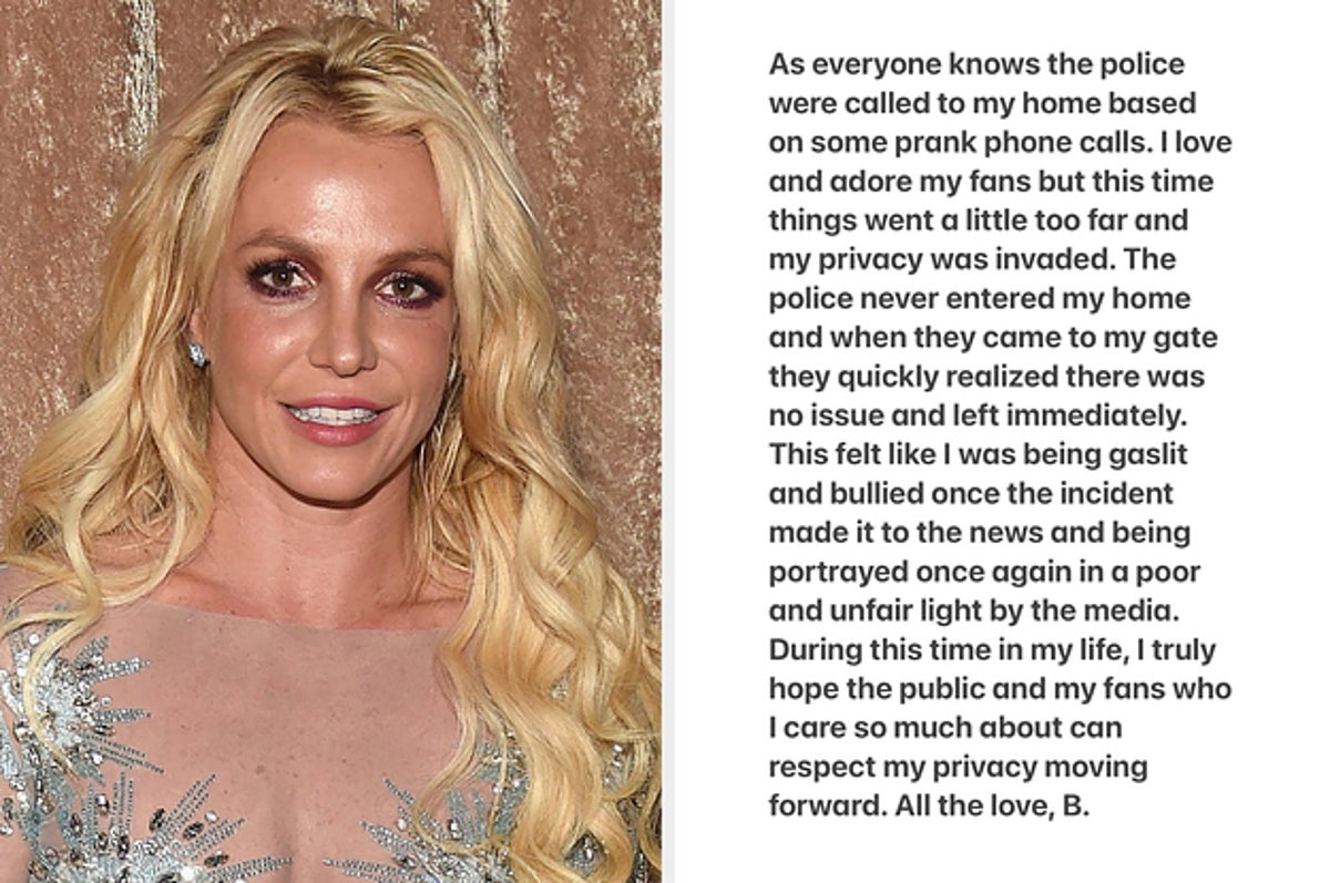 Britney Spears Reacts To Police Wellness Check