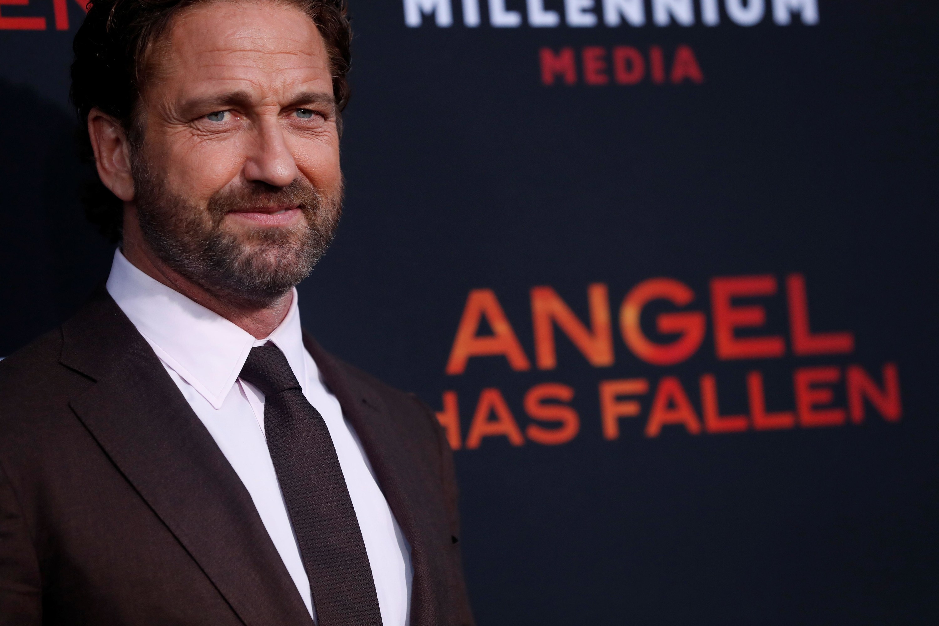 Gerard Butler attends the premiere for the film &quot;Angel Has Fallen&quot; in Los Angeles, California