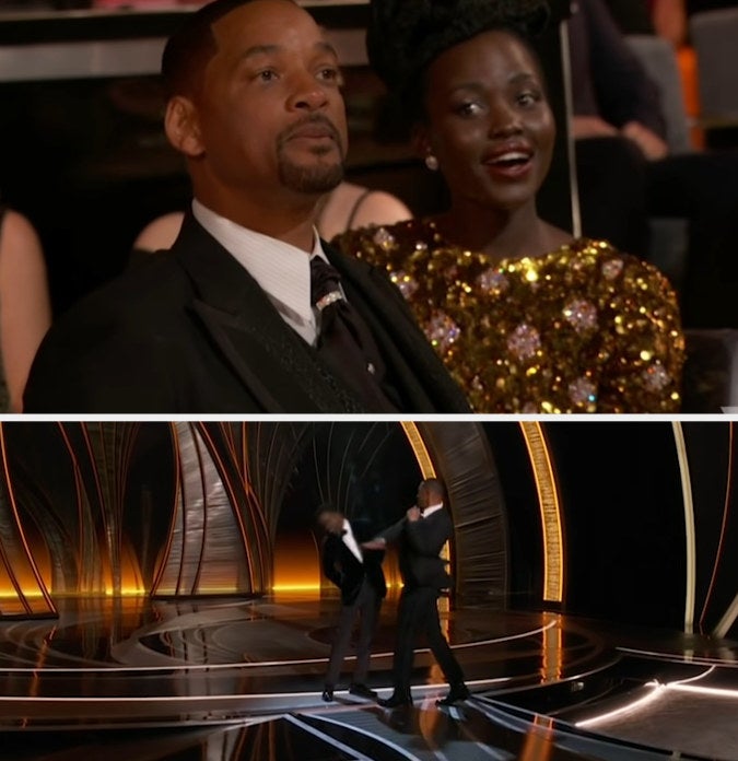 Will Smith yells at and then slaps Chris Rock at the Oscars